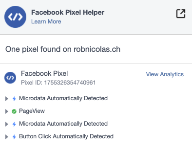 Facebook Pixel Helper Plugin